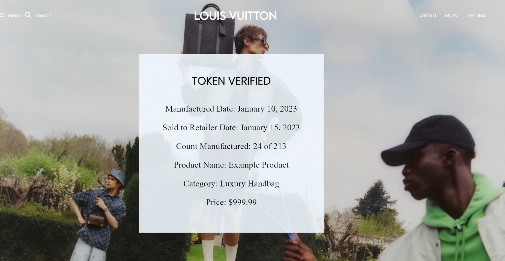 Legitima landing page